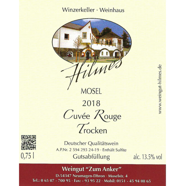 2018er Cuvée Rouge 0,75 l Weingut Hilmes