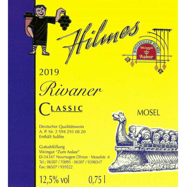 2020er Rivaner Classic 0,75 lWeingut Hilmes